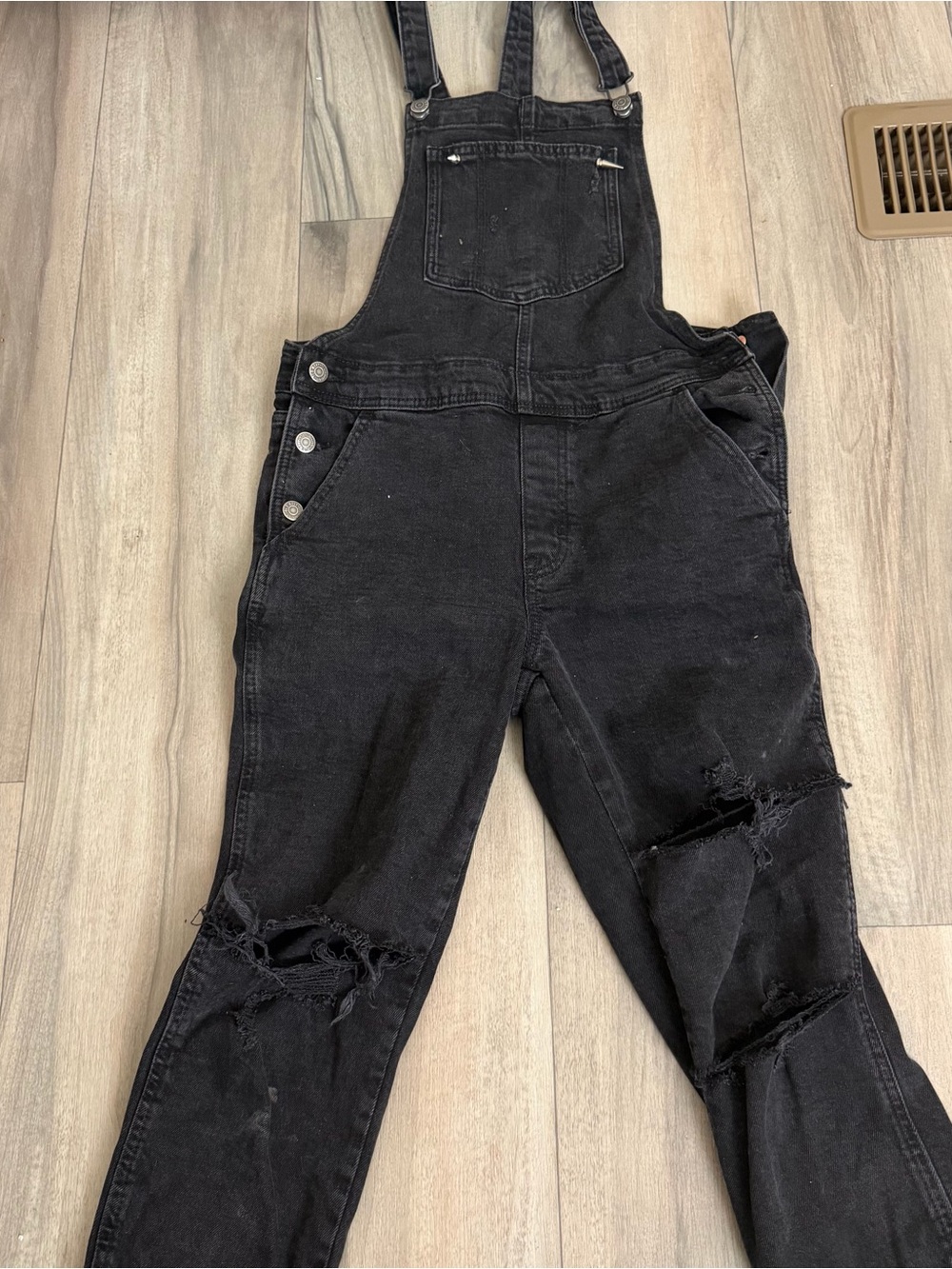 Old Navy Ripped Skinny Leg Overalls